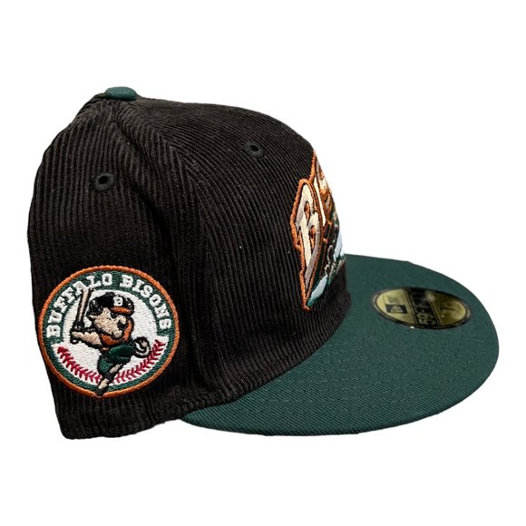New Era Buffalo Bisons Sliding Buster Corduroy 59FIFTY Fitted Hat Cap MiLB - Picture 4 of 7